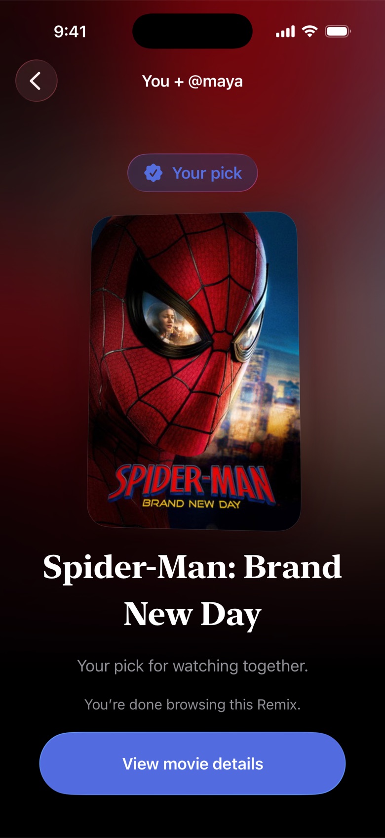 Spider-Man: Brand New Day chosen as your pick